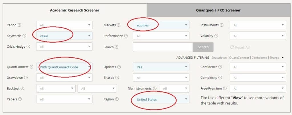 equity value screener